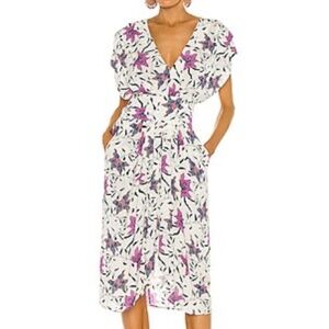NWT Isabel Marant Robe Omeya Midi Dress in Ecru floral print Size 38